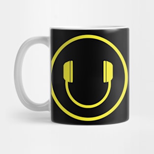 DJ HEADPHONES SMILEY FACE Mug